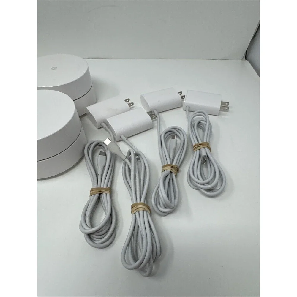 Google Wifi AC-1304 1 Port 1200Mbps Wireless Router Set Of 4 Tested And Reset